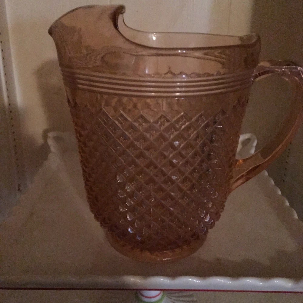 RARE LARGE Tipped American Beauty PITCHER